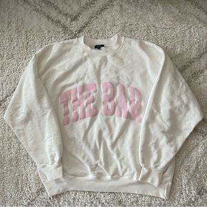 The Bar Sweatshirt (White/Blush)